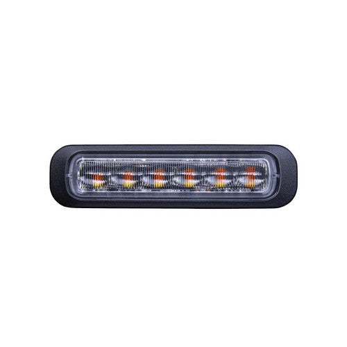 Dark Knight 6 LED Flitser Amber met Heldere Lens