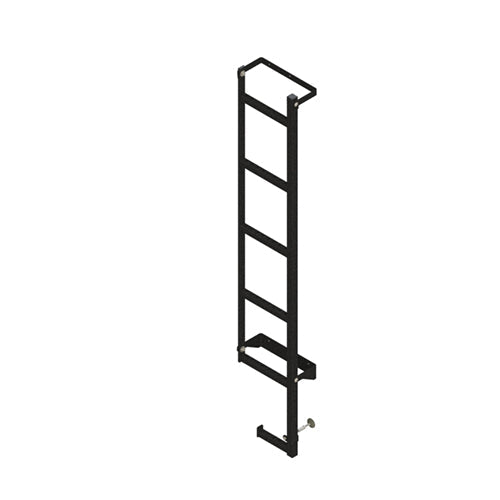 RVS ladder zwart 270° op deur TGE